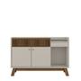 Imagem de Aparador Buffet Bar 0,87 x 1,33 com 2 Portas 1 Gaveta Metz Freijo/Off white - EdeCasaMoveis