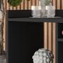 Imagem de Aparador Buffet Bar com Adega Rubi + Conjunto de Mesas Apoio e Lateral Maju New Preto