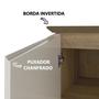 Imagem de Aparador Buffet Com 3 Portas e 3 Prateleiras Artely Oásis Cor Pinho com Off White