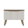 Imagem de Aparador Buffet Com 3 Portas e 3 Prateleiras Artely Oásis Cor Pinho com Off White