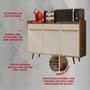 Imagem de Aparador Buffet com 3 Portas Retrô 135cm Multimóveis CR50104