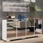 Imagem de Aparador Buffet com Espelho Multimóveis Vegas com 4 Portas FG3560 Branco