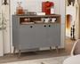 Imagem de Aparador Buffet com nicho 3 Portas Coffe break Pé Palito de madeira Cores - Comprar Moveis em Casa