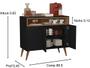 Imagem de Aparador Buffet com nicho 3 Portas Coffe break Pé Palito de madeira Cores - Comprar Moveis em Casa