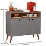 Imagem de Aparador Buffet com nicho 3 Portas Pé Palito de Madeira Pandora Cores - Comprar Moveis em Casa