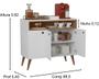 Imagem de Aparador Buffet com nicho 3 Portas Pé Palito de Madeira Pandora Plus Cores - Comprar Moveis para sua Casa