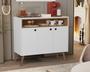 Imagem de Aparador Buffet com nicho 3 Portas Pé Palito de Madeira Pandora Plus Cores - Comprar Moveis para sua Casa