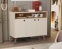 Imagem de Aparador Buffet com nicho 3 Portas Pé Palito de Madeira Pandora Plus Cores - Comprar Moveis para sua Casa