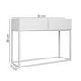 Imagem de Aparador Buffet Estilo industrial 2 Gavetas Off White com Dourado