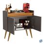 Imagem de Aparador Buffet Gold Cantinho do Café com 2 portas - Cinza com Nature