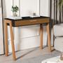 Imagem de Aparador Buffet Maragogi Pés em Madeira cor Preto / Nature - Comprar Moveis em casa