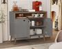 Imagem de Aparador Buffet Paris 3 Portas Coffe break Pé Palito de madeira Cores - Comprar Moveis em Casa
