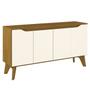 Imagem de Aparador Buffet Quartzo 4 Portas Nature/Off White - Henn