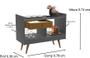 Imagem de Aparador Estilo Buffet 2 Ambientes Retrô Eduardo cor Onix / Nature - Comprar Moveis em Casa