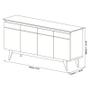 Imagem de Aparador para Sala Buffet Ambiente Classic 1.8 Off White - Imcal