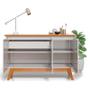 Imagem de Aparador para Sala Buffet Classic 3 Portas com Gaveta Off White Nature - Imcal