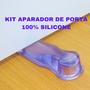 Imagem de Aparador Peso Trava Porta Silicone Transparente Kit 5