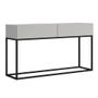 Imagem de Aparador Sala Star Jantar Buffet 2 Gavetas Eros 110cm Decoração Sofisticada Industrial Pé Preto
