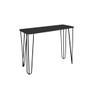 Imagem de Aparador Tampo Console Pés Hairpin Legs Estilo Industrial Preto Laca