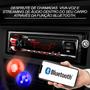 Imagem de Aparelho Auto Rádio Automotivo Mp3 player 1din Som pra carro Universal Com Bluetooth Usb e Carrega Celular + Controle Remoto
