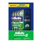 Imagem de Aparelho de Barbear Gillette Prestobarba3 Sensitive C/ 4 unidades + Espuma de Barbear Sensitive 56g