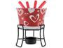 Aparelho de Fondue Cerâmica Brinox Vermelho - 6 Peças 1256/104 Imagem de Aparelho de Fondue Cerâmica Brinox Vermelho