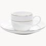 Imagem de Aparelho de Jantar 42 Peças em Porcelana com Borda Dourada Mônaco Branco Wolff