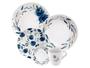 Imagem de Aparelho de Jantar de Porcelana Decorada 20 Peças Tramontina Ana Flor  Branco/Azul  96589/015
