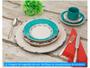 Aparelho de Jantar e Chá 20 Peças Biona de Cerâmica Redondo Branco e Azul Claro Donna Imagem de Aparelho de Jantar e Chá 20 Peças Biona de Cerâmica Redondo Branco e Azul Claro Donna