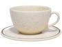 Imagem de Aparelho de Jantar e Chá 20 Peças Oxford de Cerâmica Bege e Marrom Redondo Unni Brisa