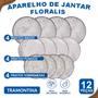 Imagem de Aparelho de Jantar Floralis Tramontina Jogo de Pratos Rasos, Fundos e Sobremesa com Opções de Kits