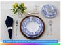 Imagem de Aparelho de Jantar Sobremesa e Chá 20 Peças Tramontina de Porcelana Azul Redondo Algarve