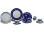 Imagem de Aparelho de Jantar Sobremesa e Chá 20 Peças Tramontina de Porcelana Azul Redondo Umeko