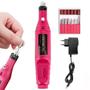 Imagem de Aparelho de Manicure Rosa Bivolt com Varias Brocas Portátil