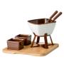 Aparelho Fondue Com Base Em Bambu 8 Peças Cor Branca - 27973 - L'Hermitage Imagem de Aparelho Fondue Com Base Em Bambu 8 Peças Cor Branca - 27973