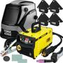 Imagem de Aparelho Inversor Solda Mig Sem Gás 150 Amperes Bivolt 127/220V + Mascara 8K 4 Esquadros