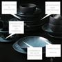 Imagem de Aparelho jantar 24 peças prato petroleum em ceramica porto brasil