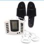 Imagem de Aparelho tens digital fisioterapia acupuntura portatil com chinelo e eletrodos muscular profissional
