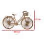 Imagem de Aplique Bicicleta com Cestinha G 20,5x12,7 Kit 6un Mdf Madeira