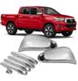 Imagem de Aplique Capa Cromada Retrovisor Maçanetas Toyota Hilux 2016