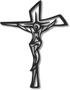 Imagem de Aplique De Parede Decorativo Crucifixo Em Mdf 60X45Cm