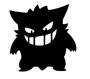 Imagem de aplique de parede Pokemon Gengar em MDF com fita dupla face decoração