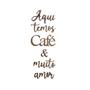 Imagem de Aplique Frase Aqui Temos Café e Muito Amor 3cm altura- Jeito Próprio Artesanato