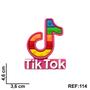 Imagem de Aplique Kit 10 Peças TikTok Rosa Emborrachado