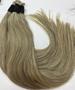 Imagem de Aplique Loiro Mesclado Cabelo Humano Tecido em Tela p/ Mega Hair 60cm 100gr