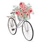 Imagem de Aplique Papel Decoupage em Mdf Bicicleta com Flores Apm8-1361 8cm Litoarte