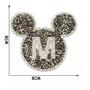 Imagem de Aplique Patch Paetê Mickey Minnie 8x8 Cm Termocolante