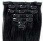 Imagem de Aplique Tic Tac Cabelo Humano Liso  60cm 100grs 7 Peças.