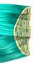Imagem de Aplique tic tac cor verde água cabelo orgânico liso 60cm