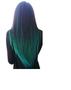 Imagem de Aplique tic tac cor verde água cabelo orgânico liso 60cm
